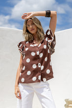 Load image into Gallery viewer, Sorrento Polka Dot Ruffle Top