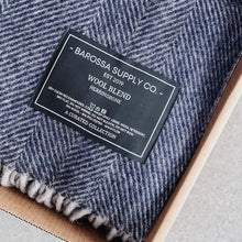 Load image into Gallery viewer, Herringbone wool blend blanket