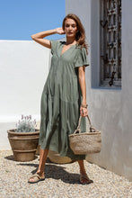 Load image into Gallery viewer, Linen Button through dress