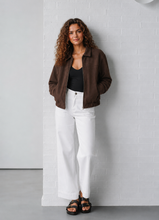 Load image into Gallery viewer, Choc Suede Bomber
