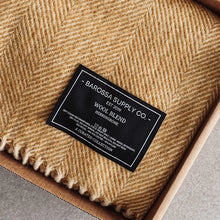 Load image into Gallery viewer, Herringbone wool blend blanket