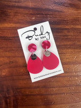 Load image into Gallery viewer, Red Velvet Earrings