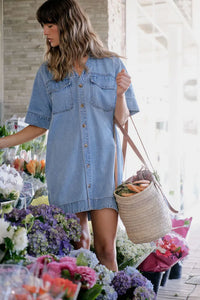 CERES LIFE SAMMY VINTAGE DENIM DRESS