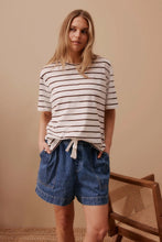 Load image into Gallery viewer, Stevie Slouch Choc Stripe Tee