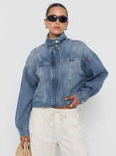 Load image into Gallery viewer, DENIM BOMBER JACKET