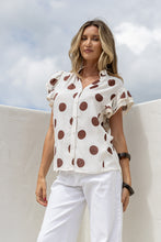 Load image into Gallery viewer, Sorrento Polka Dot Ruffle Top