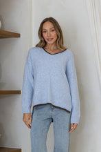 Load image into Gallery viewer, LOLA V-Neck Contrast Knit