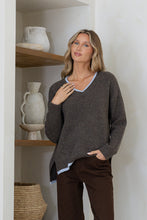 Load image into Gallery viewer, LOLA V-Neck Contrast Knit
