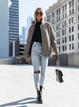 Load image into Gallery viewer, Plaid Bomber Jacket