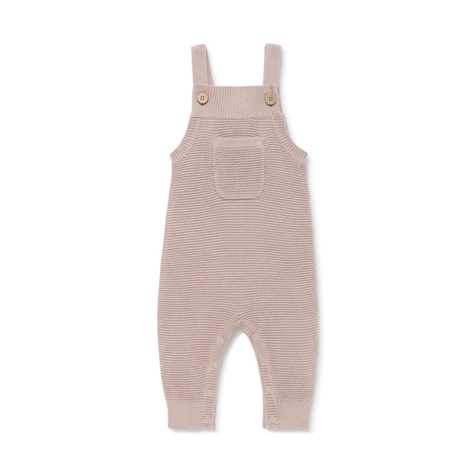 Aster & Oak Mauve Pink Knit Overalls