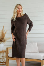 Load image into Gallery viewer, Cowl neck knitted dress