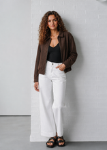 Load image into Gallery viewer, Choc Suede Bomber