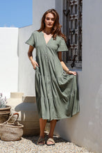 Load image into Gallery viewer, Linen Button through dress