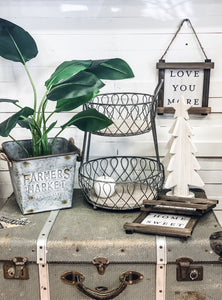 Farmers square bucket planter with rope handles