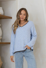 Load image into Gallery viewer, LOLA V-Neck Contrast Knit