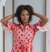 Load image into Gallery viewer, Contrast Polka Dot Dress