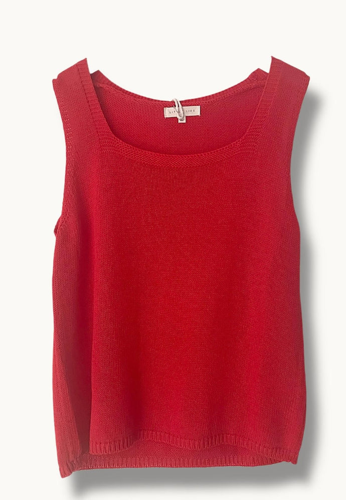 Little Lies Square Neck Spring Knit Tank