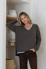 Load image into Gallery viewer, LOLA V-Neck Contrast Knit