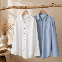 Load image into Gallery viewer, Linen Boyfriend Shirt