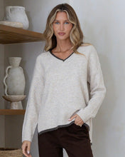 Load image into Gallery viewer, LOLA V-Neck Contrast Knit