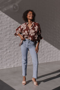 Deliyla Sorrento Button Top