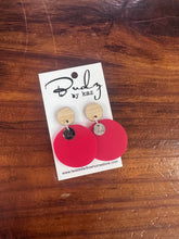 Load image into Gallery viewer, Red Velvet Earrings