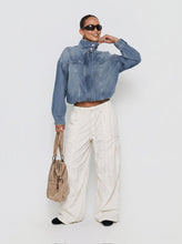 Load image into Gallery viewer, DENIM BOMBER JACKET