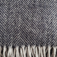 Load image into Gallery viewer, Herringbone wool blend blanket