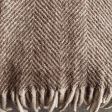 Load image into Gallery viewer, Herringbone wool blend blanket