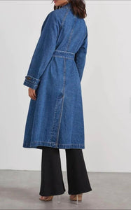 Callie Long Denim Trench