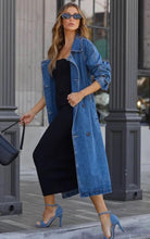Load image into Gallery viewer, Callie Long Denim Trench