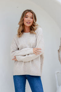 Ribbed knit jumper