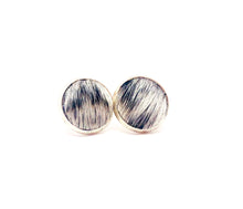 Load image into Gallery viewer, Silver Cowhide studs