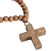 Load image into Gallery viewer, Handcrafted Wooden Cross on beads