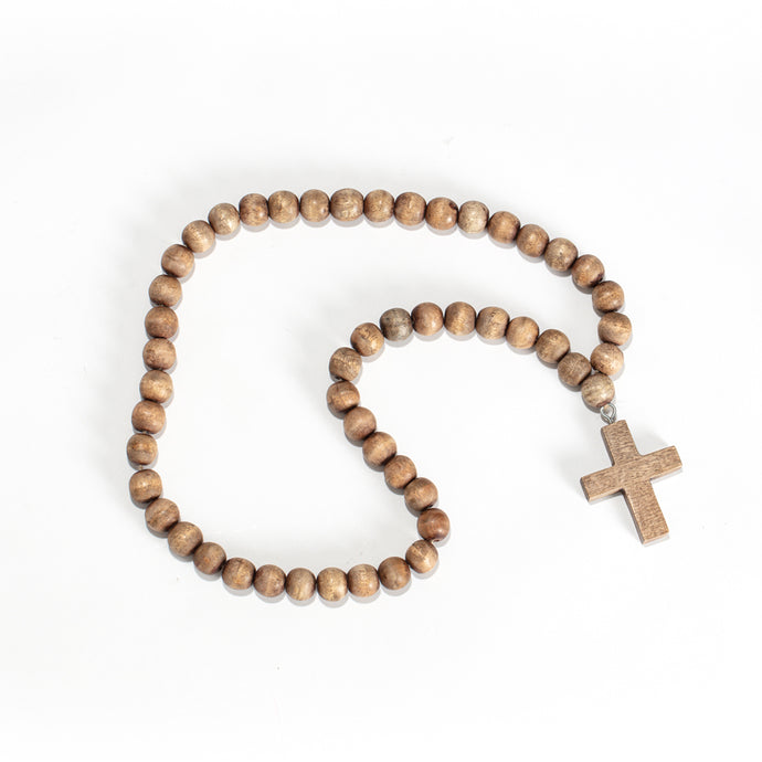 Handcrafted Wooden Cross on beads