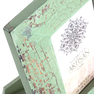 Green cracked effect photo frame 4 x 6